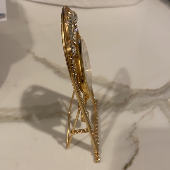 Vintage Crystal Clock Rose standing jewelry vintage crystals ladies - Picture 10 of 10